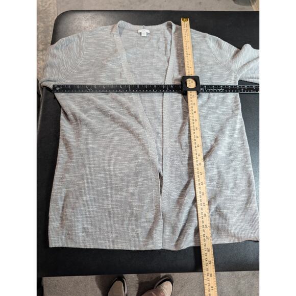 J. JILL Women's Cotton Acrylic Sweater Open Cardigan Gray Petite Size Medium PM - Picture 10 of 14